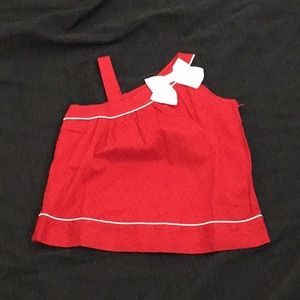 Gymboree Red White Bow top